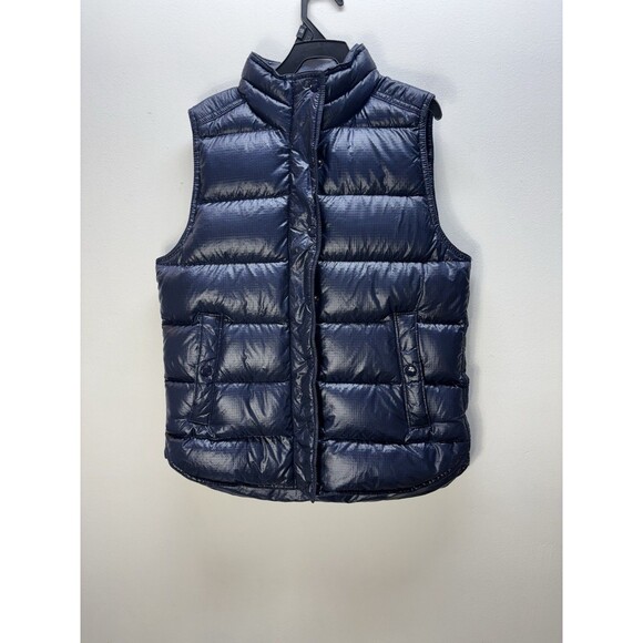J.CREW Jackets & Blazers - J CREW WOMENS Puffer  Jacket GLOSSY NAVY BLUE  VEST  DOWN Sz XS